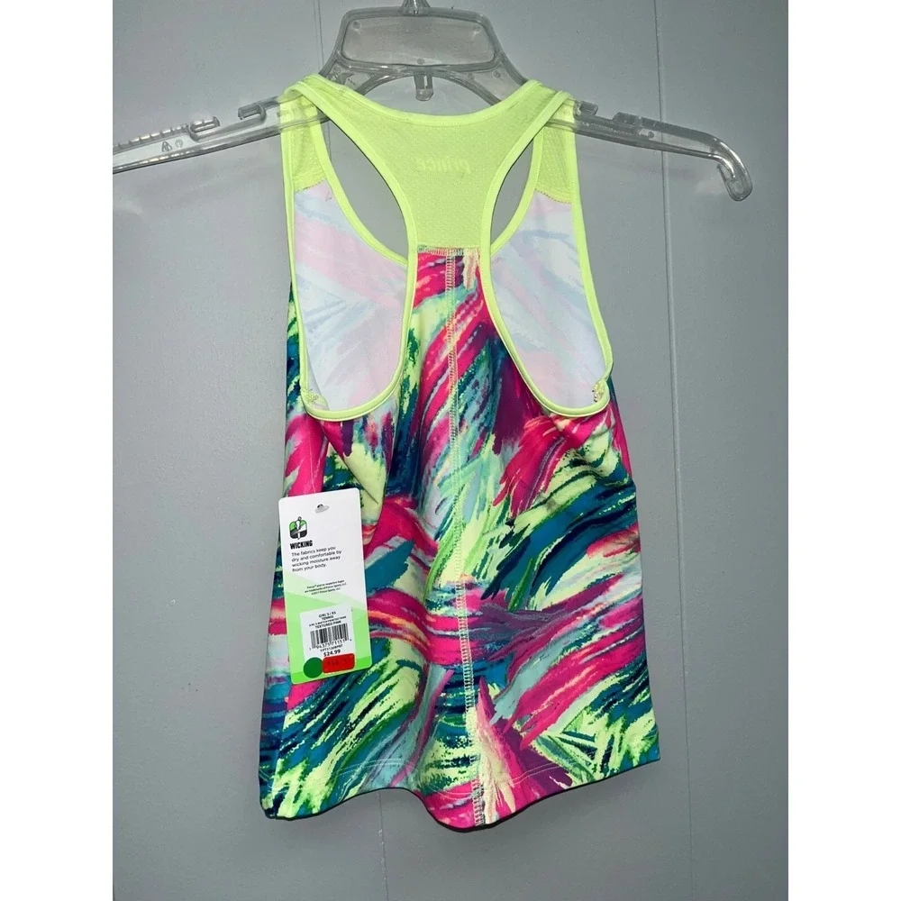 Prince Girl's Racerback Athletic Tennis Tank Size XS Textured Pink Wicking NWT‎
